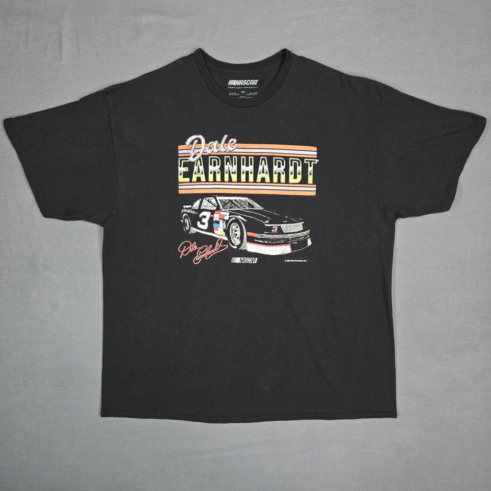 Dale Earnhardt NASCAR Mens XXL Black Graphic Racing T-Shirt Classic Fan Tee